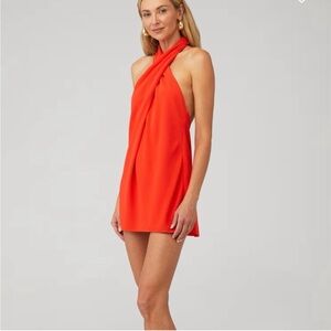 NWOT Show Me Your Mumu Jasmine Halter Dress - medium orange